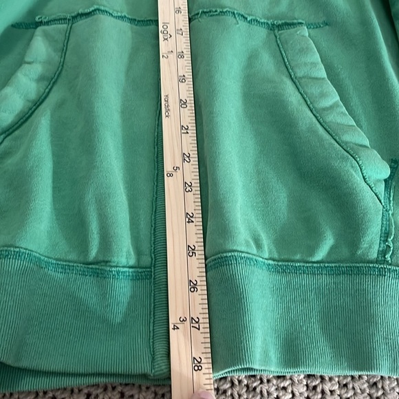Aeropostale hoodie full zipper front men’s size XXL Green with logos, stained - Picture 10 of 14